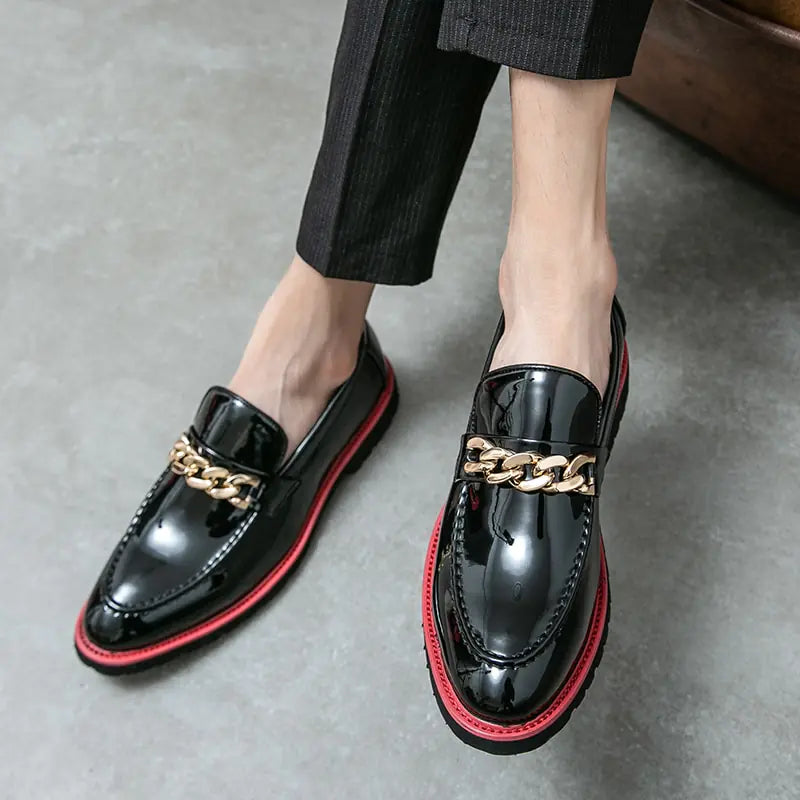 Dimor Luxe Zwarte Leren Loafers voor Heren - Designer Italiaanse Netjes Schoenen